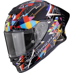 Casco integral de motocicleta Scorpion EXO-R1 EVO II Air Pouls negro multicolor