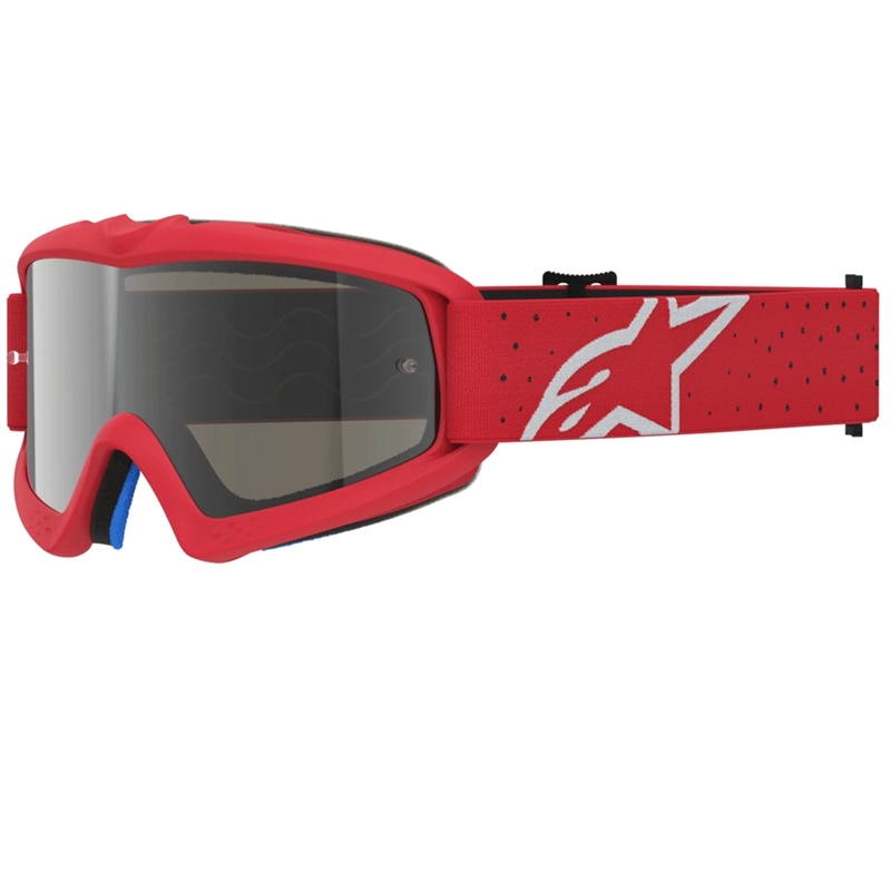 Gafas de motocross Alpinestars Vision Youth Vesta para niños, color rojo flúor cromado.