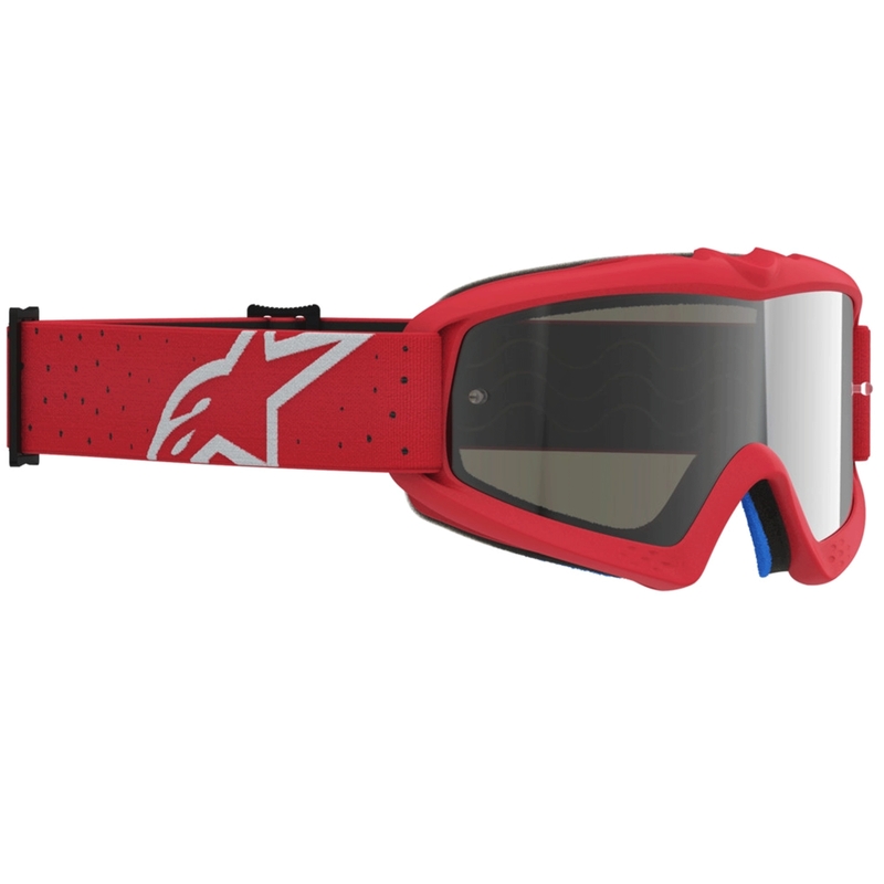 Gafas de motocross Alpinestars Vision Youth Vesta para niños, color rojo flúor cromado.