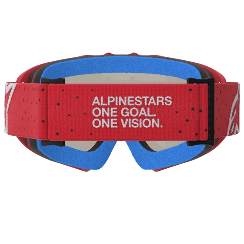 Gafas de motocross Alpinestars Vision Youth Vesta para niños, color rojo flúor cromado.