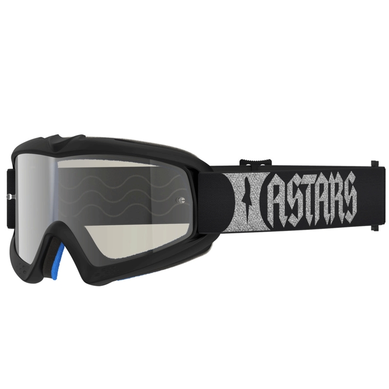 Gafas de motocross Alpinestars Vision Youth Atrox para niños, color negro y plateado.