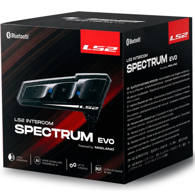 Intercomunicador Bluetooth LS2 Spectrum EVO negro