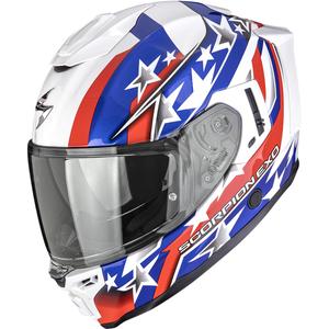 Casco integral de motocicleta Scorpion EXO-1500 Air Etoile blanco-azul-rojo