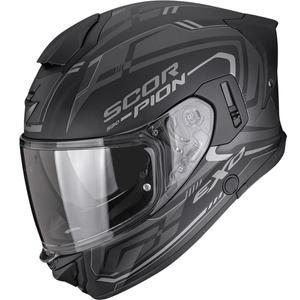 Casco integral de motocicleta Scorpion EXO-530 Air Slope, color negro mate-plata.