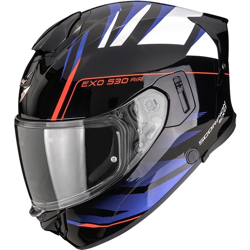 Casco integral de moto Scorpion EXO-530 Air Tigris negro-azul-blanco