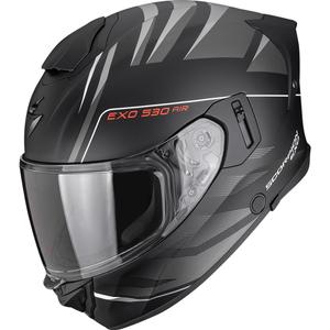 Casco integral de motocicleta Scorpion EXO-530 Air Tigris, color negro mate-plata.