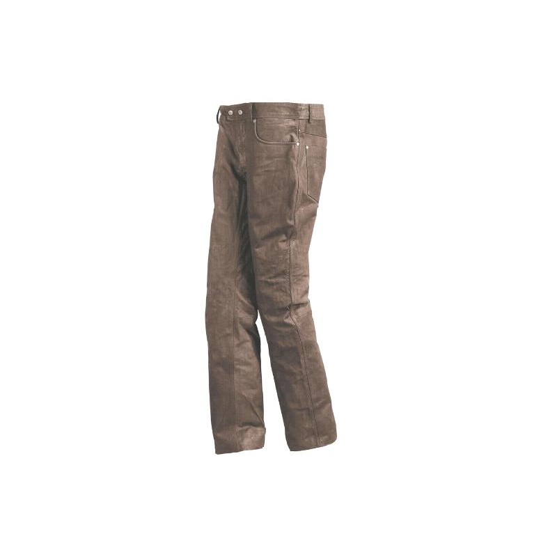 Moto kalhoty kožené pánské Highway Kansas L.Jeans hnědé