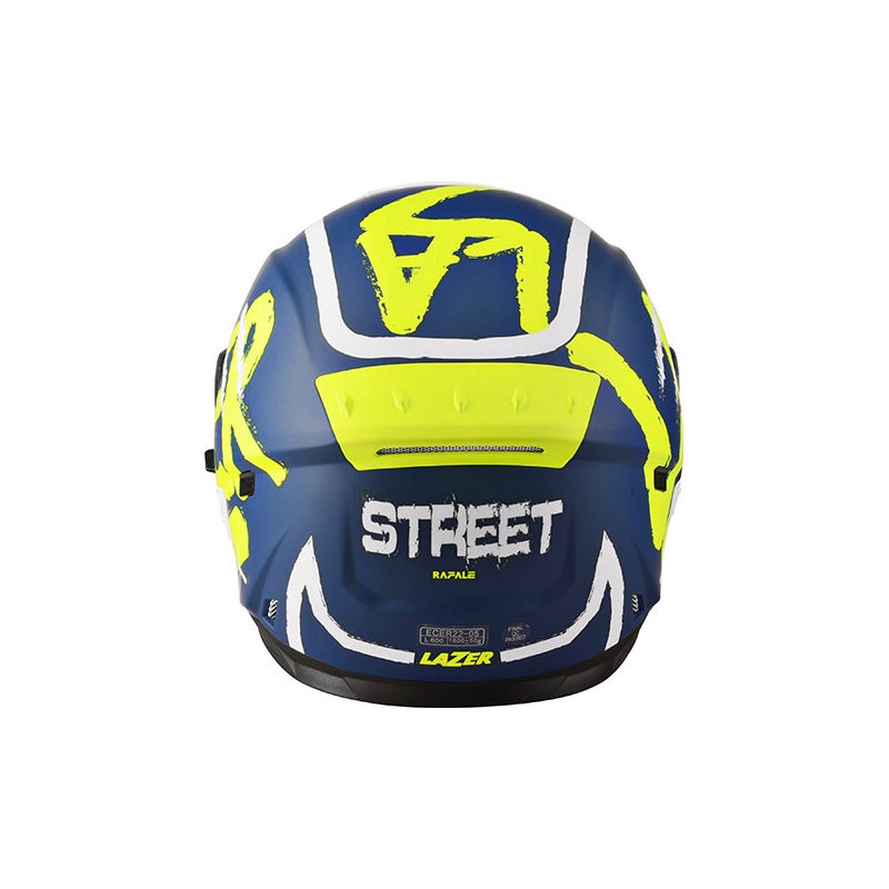 Integrální přilba na motorku Lazer Rafale Street modro-bílo-fluo žlutá výprodej