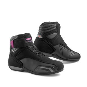 Botas de moto para mujer Stylmartin Vector WP negras y rosas