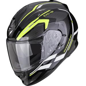 Casco integral de motocicleta Scorpion EXO-491 KRYPTA negro-amarillo flúor-blanco