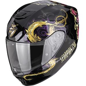 Casco integral de motocicleta Scorpion EXO-391 Mumia negro camaleón