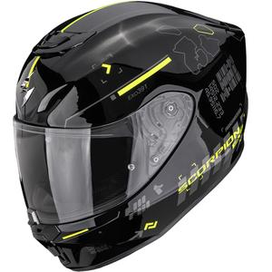 Casco integral de moto Scorpion EXO-391 Iron negro-amarillo flúor