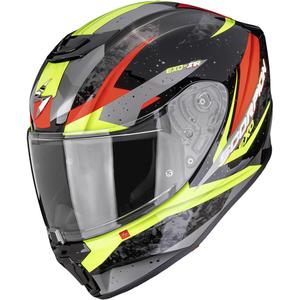 Casco de moto infantil Scorpion EXO-JNR Air Tako negro-amarillo flúor-rojo