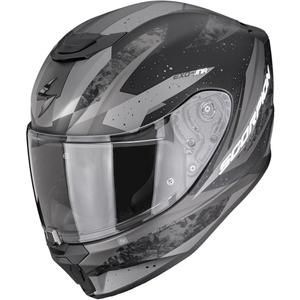 Casco de moto infantil Scorpion EXO-JNR Air Tako, color negro mate-plata.
