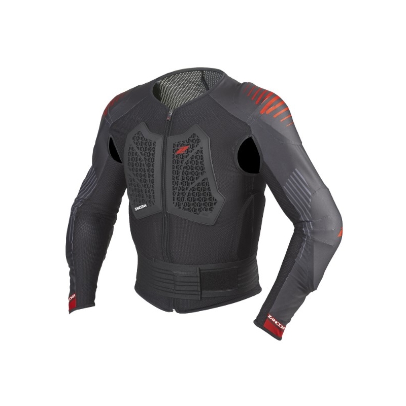 Protector corporal Zandona Action X6 negro-rojo 160-169 cm