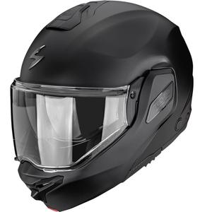 Casco de moto abatible Scorpion EXO-TECH II Solid, color negro mate.