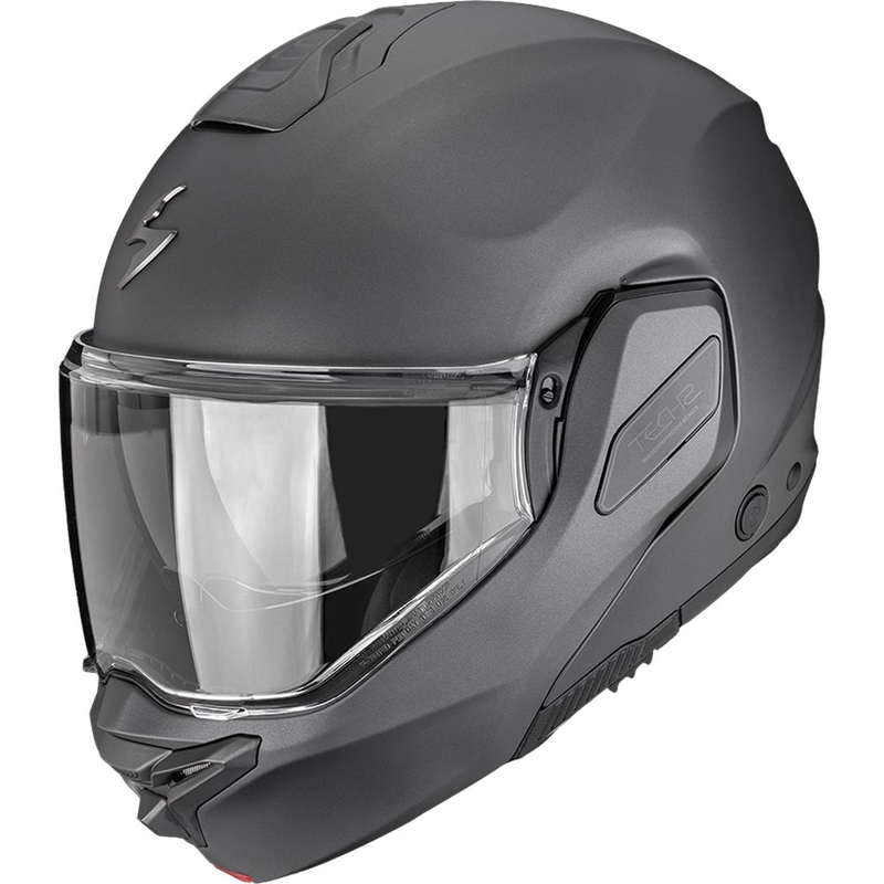 Casco de moto abatible Scorpion EXO-TECH II Solid, color antracita mate.