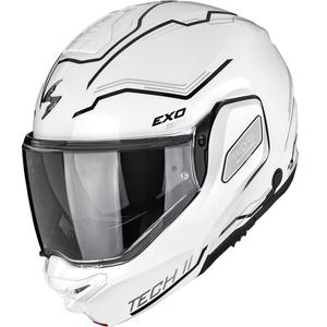 Casco de moto abatible Scorpion EXO-TECH II Dash blanco-plata-negro