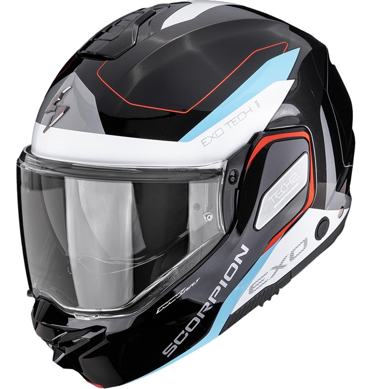 Casco de moto abatible Scorpion EXO-TECH II Passager negro-blanco-azul