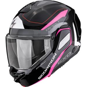 Casco de motocicleta abatible Scorpion EXO-TECH II Passager negro-plata-rosa
