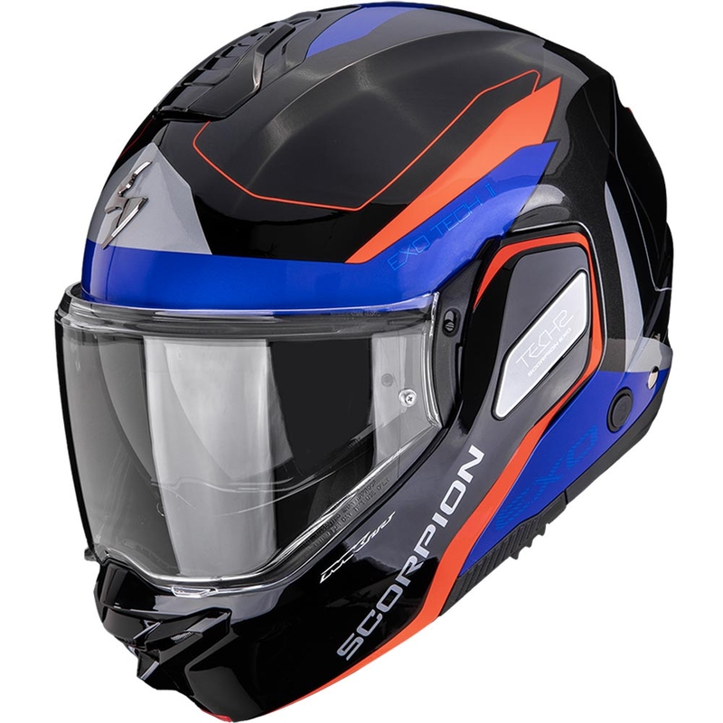 Casco de moto abatible Scorpion EXO-TECH II Passager negro-rojo-azul