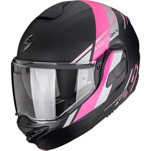 Casco de moto abatible Scorpion EXO-TECH II Markus, negro mate-rosa