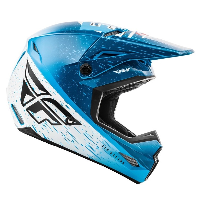 Motokrosová přilba FLY Racing Kinetic K120 modro-bílo-červená výprodej