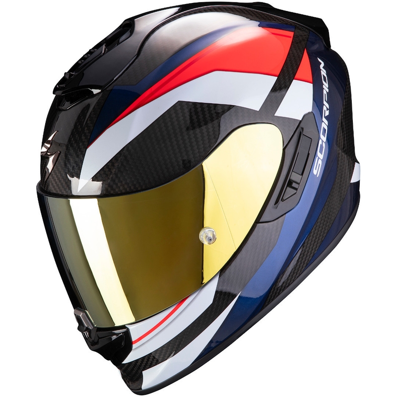 Integrální přilba Scorpion EXO-1400 Carbon Air Legione černo-červeno-modrá