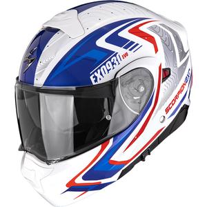 Casco de moto abatible Scorpion EXO-930 EVO Alpha blanco-rojo-azul