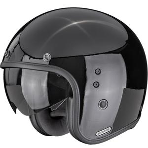 Casco de moto abierto Scorpion Belfast II Solid, color negro.