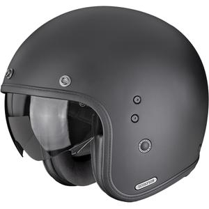 Casco de moto abierto Scorpion Belfast II Solid, negro mate.
