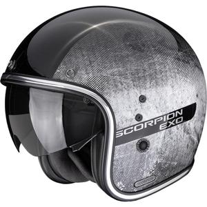 Casco de moto abierto Scorpion Belfast II Quest negro-plata
