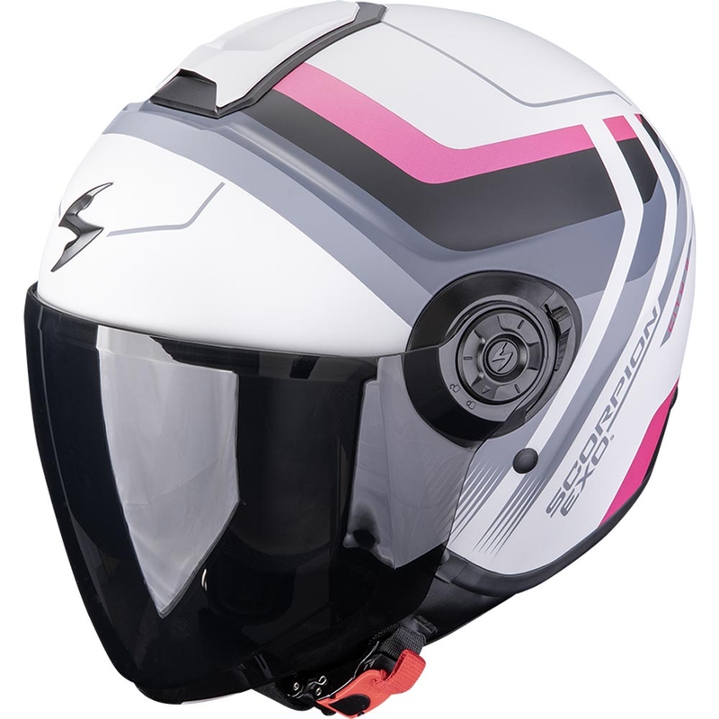 Casco de moto abierto Scorpion EXO-CITY II Sport gris-rosa mate
