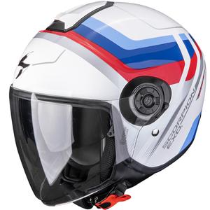 Casco de moto abierto Scorpion EXO-CITY II Sport blanco-azul-rojo