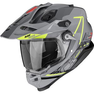 Casco Enduro Scorpion ADF-9000 Air Summit plateado-amarillo flúor
