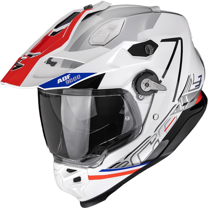 Casco de enduro Scorpion ADF-9000 Air Summit blanco-rojo-plata