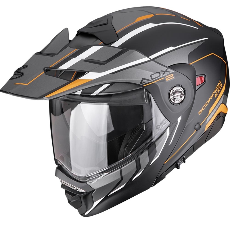 Casco de moto Enduro Scorpion ADX-2 Walt negro mate-naranja