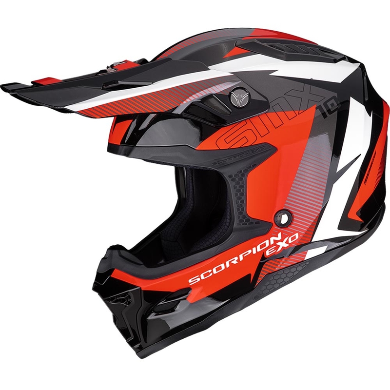 Casco de motocross Scorpion SMX-10 Speed negro-blanco-rojo