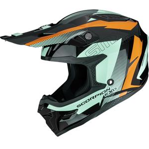 Casco de motocross Scorpion SMX-10 Speed negro-naranja-verde