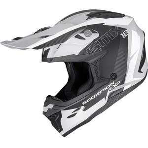 Casco de motocross Scorpion SMX-10 Speed gris mate-negro-blanco