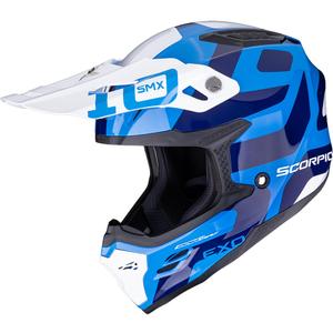 Casco de motocross Scorpion SMX-10 Leap azul-blanco