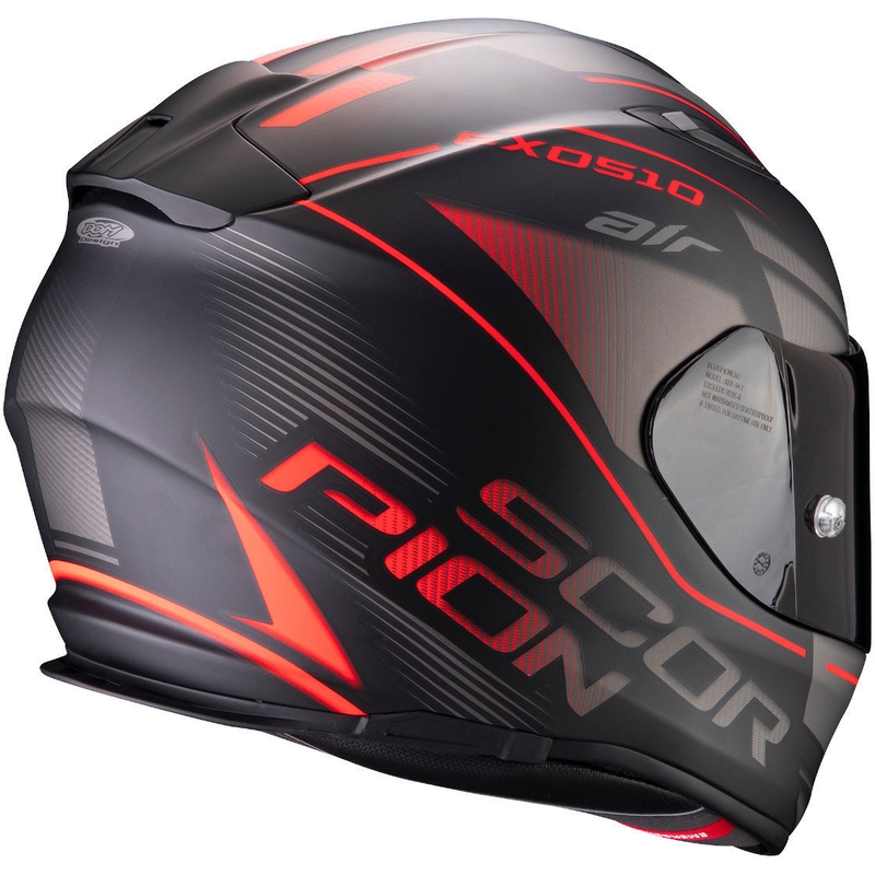 Integrální přilba Scorpion EXO-510 Air Ferrum černo-stříbrno-červená