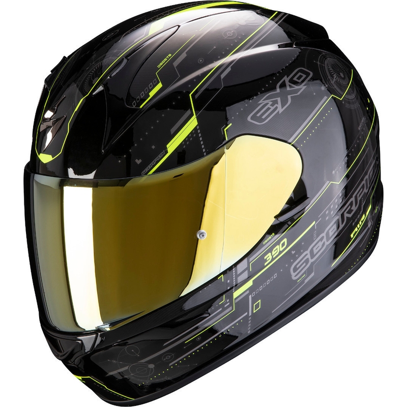 Integrální přilba Scorpion EXO-390 Beat černo-fluo žlutá