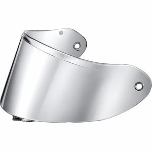 Visera para cascos de motocicleta ZED K40 con preparación para lámina FogCity, color plata espejo.