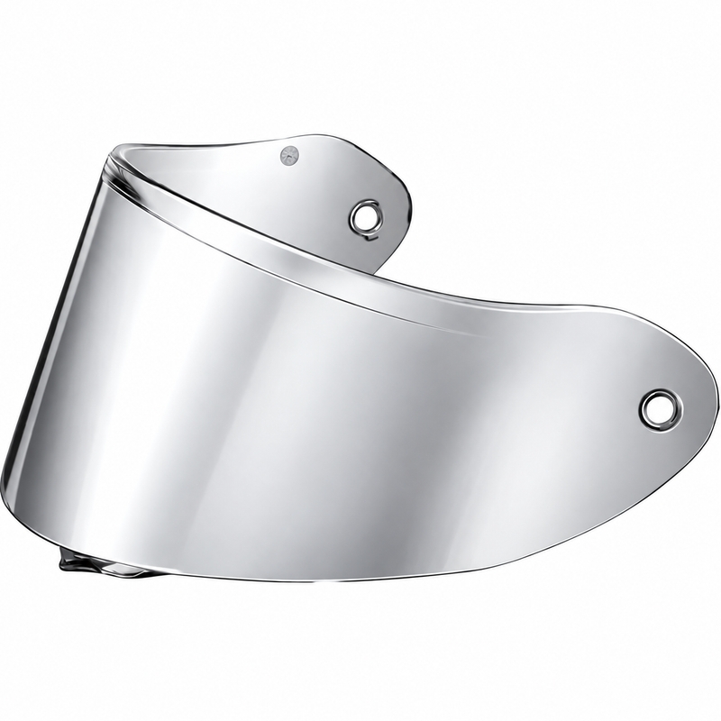 Visera para cascos de motocicleta ZED K40 con preparación para lámina FogCity, color plata espejo.