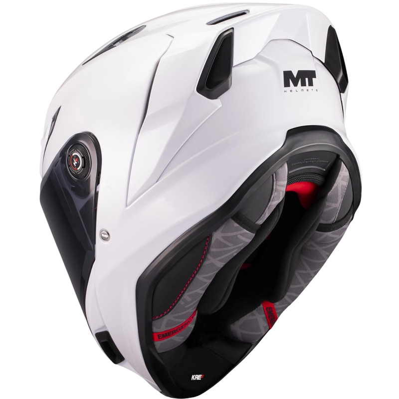 Casco integral de moto MT KRE 2 Pure A0 blanco