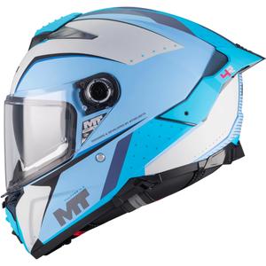 Casco integral de motocicleta MT Thunder 4 R SV Wind Tunnel C7 azul grisáceo mate