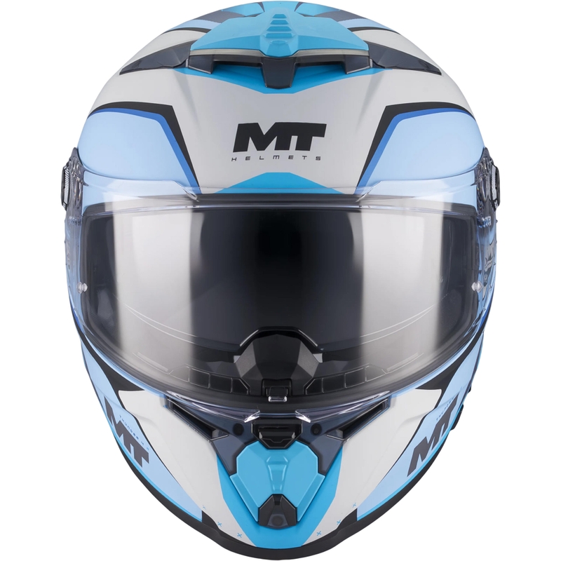 Casco integral de motocicleta MT Thunder 4 R SV Wind Tunnel C7 azul grisáceo mate