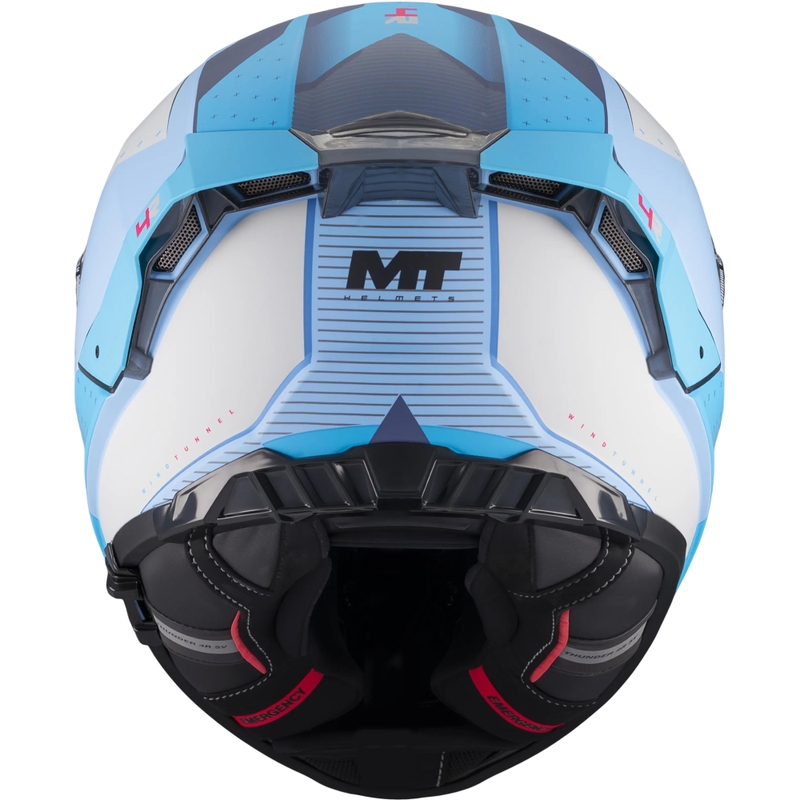 Casco integral de motocicleta MT Thunder 4 R SV Wind Tunnel C7 azul grisáceo mate