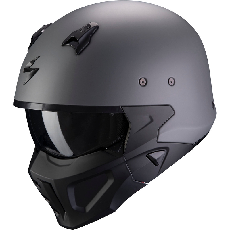 Otevřená přilba s maskou Scorpion COVERT-X Solid šedá matná